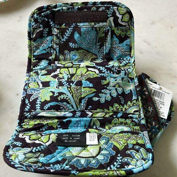 New Darice blue green cotton crossbody wallet and eyeglass case - Picture 4 of 4